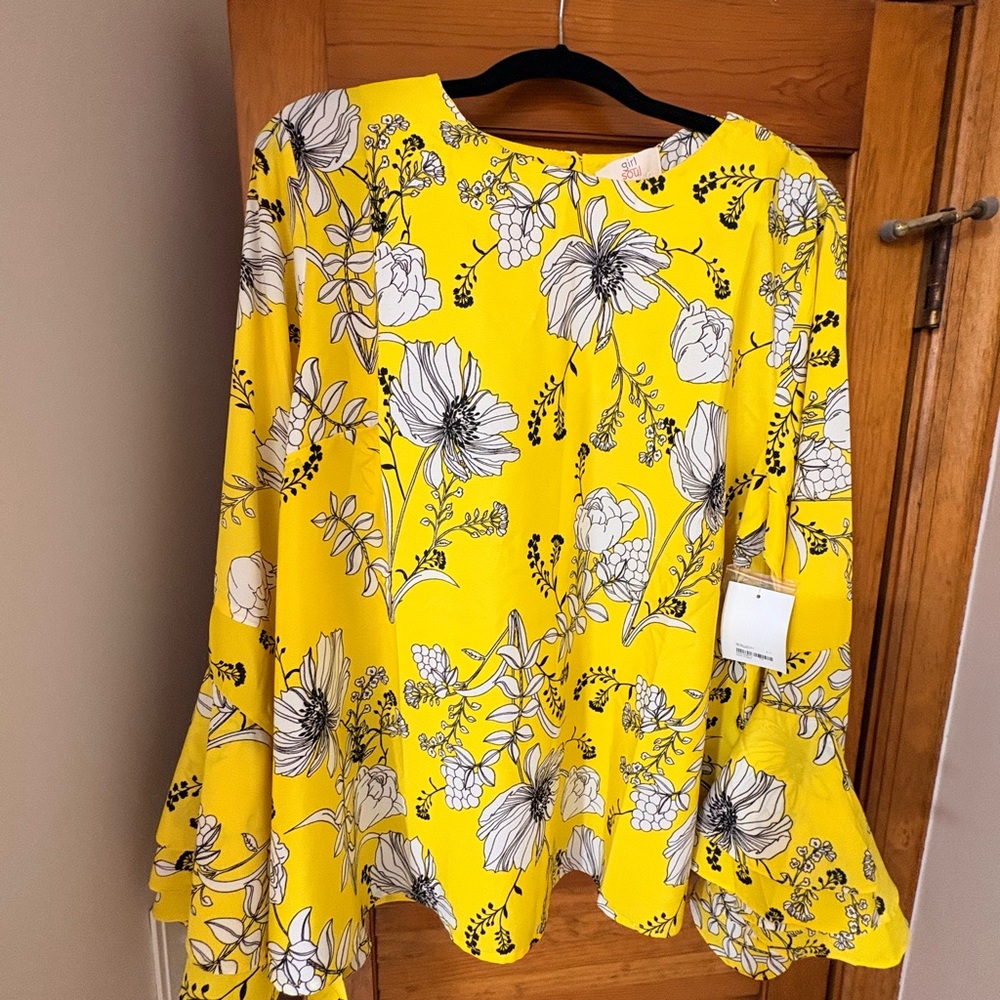 Floral Yellow Women's Top